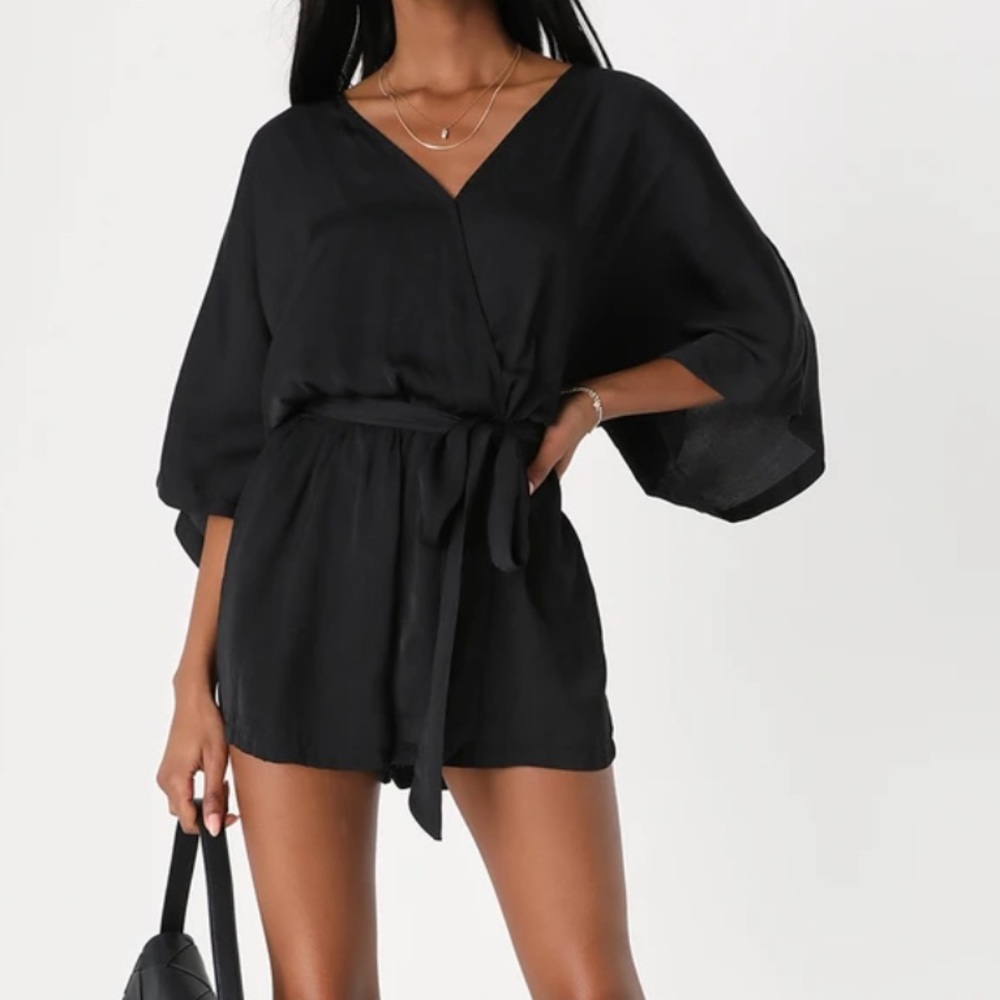 Lulus Black Flowy Romper
